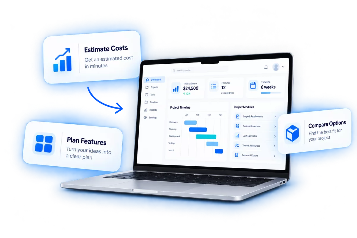 Project planning and cost estimation dashboard