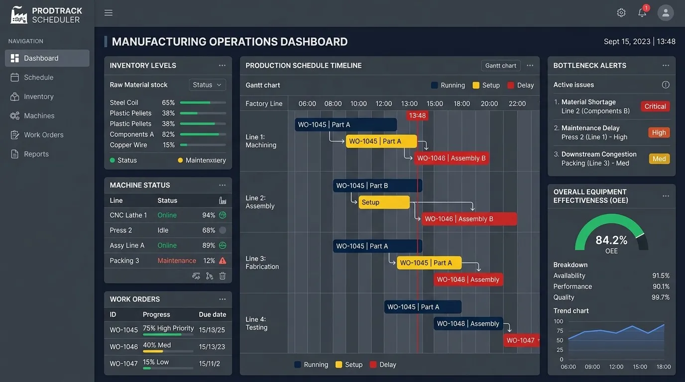 Production Scheduling Software: Solving Manufacturing Bottlenecks