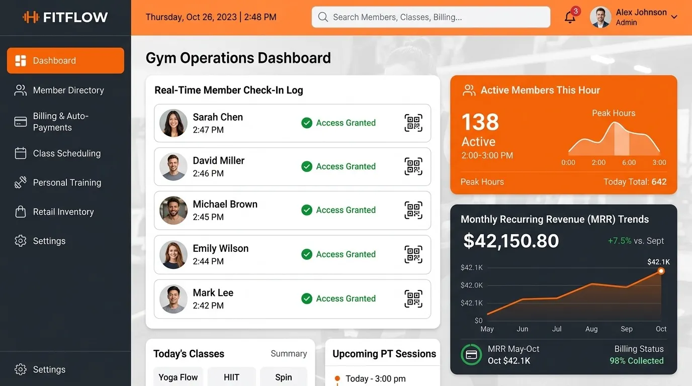 Gym Membership Management Software: Solving Check-In and Billing Chaos