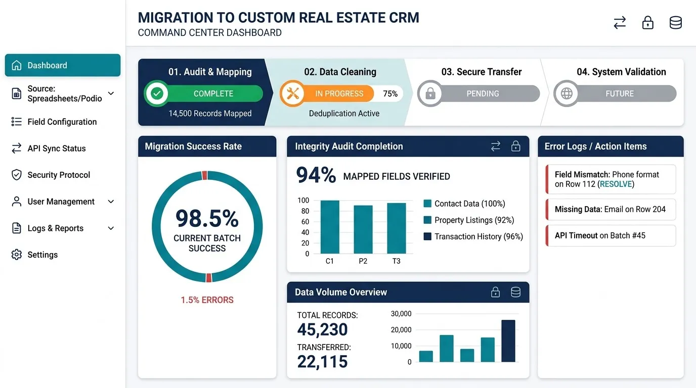 How to Migrate From Spreadsheets or Podio to a Custom Real Estate CRM