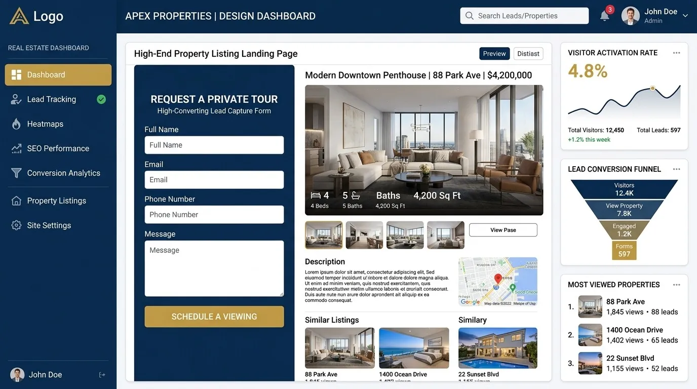 Real Estate Website Design: What Actually Converts Visitors Into Leads